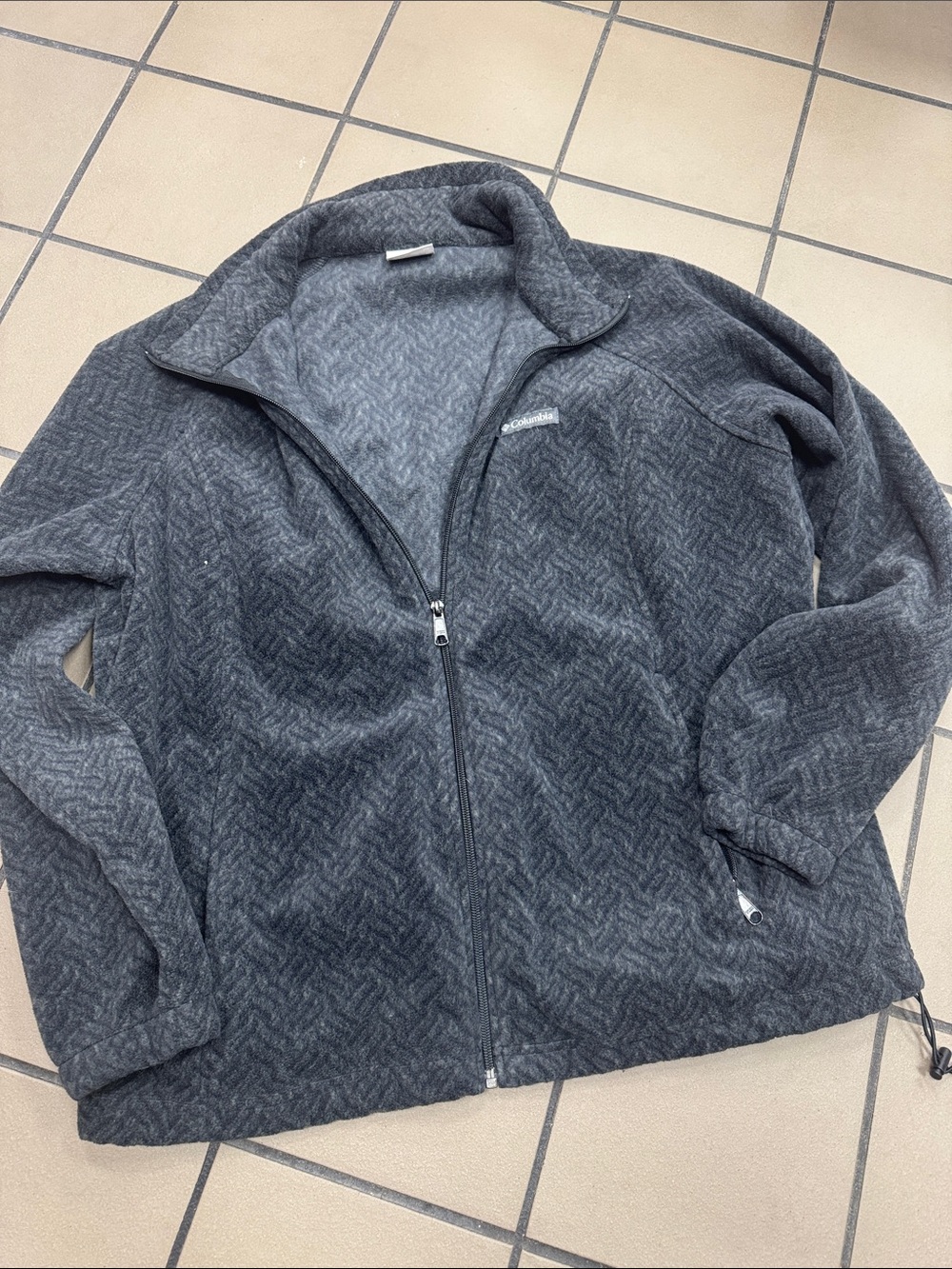 Columbia Women's Dark Gray Full-Zip Teddy Fleece Jacket
